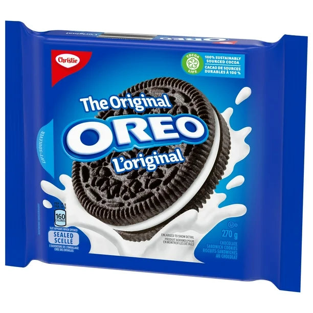 Oreo - Galletas Sándwich de Chocolate Originales - 270g