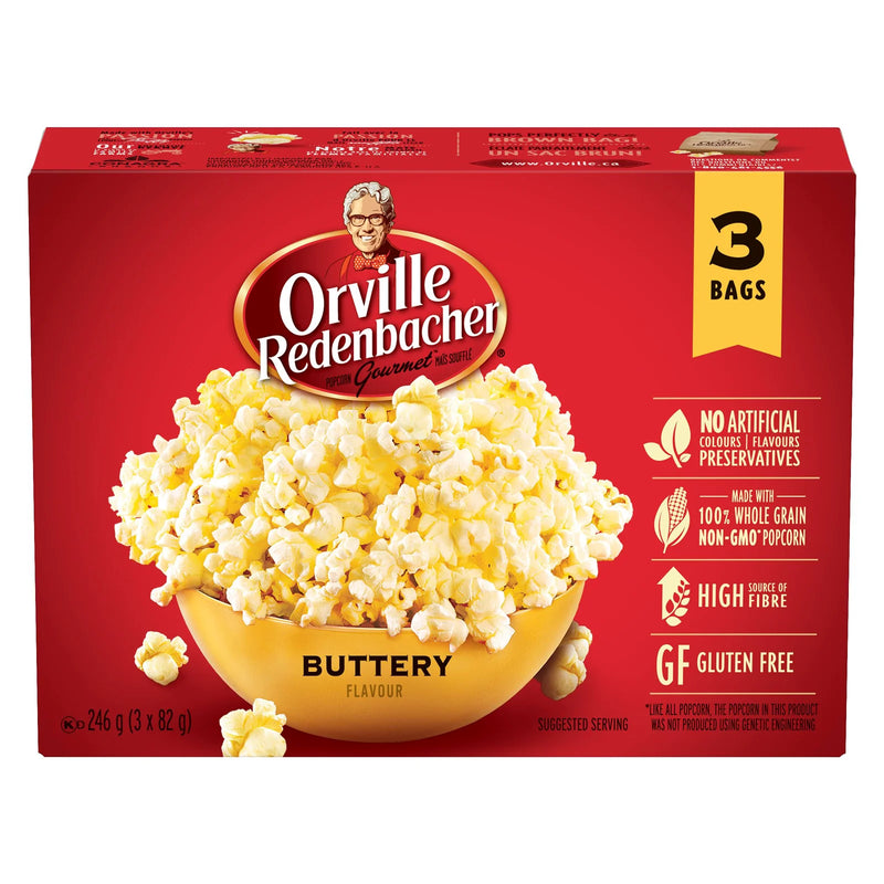 Orville - Redenbacher Popcorn Microwave Buttery - 3 x 82g