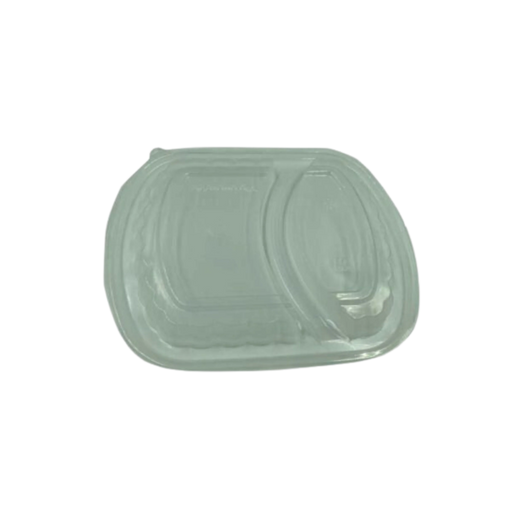 PET Lid For 2 Compartment 32 Oz Bagasse Container 