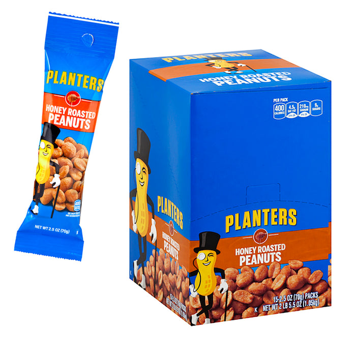 Planters - Peanuts Honey Roasted - 12 x 70g