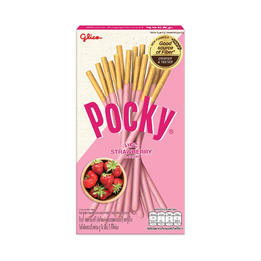 Pocky - Strawberry Cream Coated Biscuit Sticks - 12 x 47g