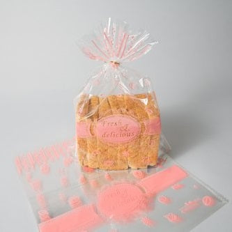ML - Bolsa de celofán impresa con fuelle inferior, 30,5 x 33 x 5 cm - 200 unidades