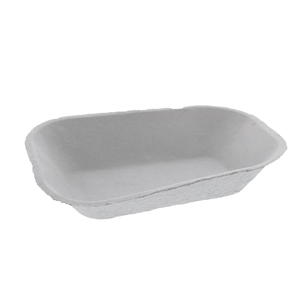 Pulpex 16 Oz Fiber Blend Food Trays 7.5" X 5.5" X 1.5" #200 - 1000/Case