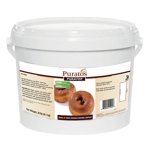 Puratos - Caramelo marrón en espiral y glaseado - 20 libras