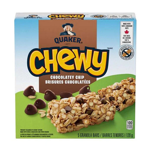 Quaker - Chewy Granola Bar Chocolate Chip 5 Bars - 120g