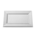 Rectangular White Plastic Dessert Plate, Dinner Plate