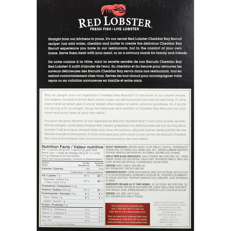 Red Lobster - Cheddar Bay Biscuit Mix - 1.28 Kg