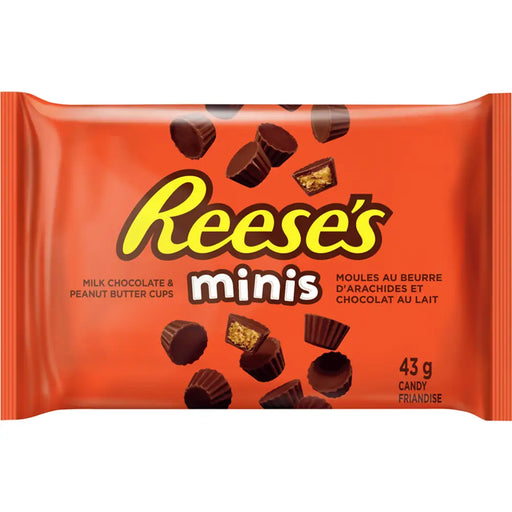 Reese - Mini Milk Chocolate & Peanut Butter Cups Candy - 24 x 43g