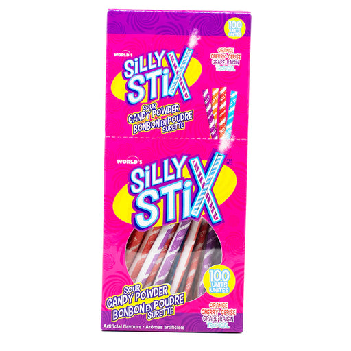 Regal - Silly Stix Sour Powder Candy 100 Straws, 186g - 3 Packs