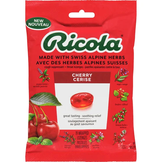 Ricola - Cherry Cough Drops Bags 75g - 2 Packs