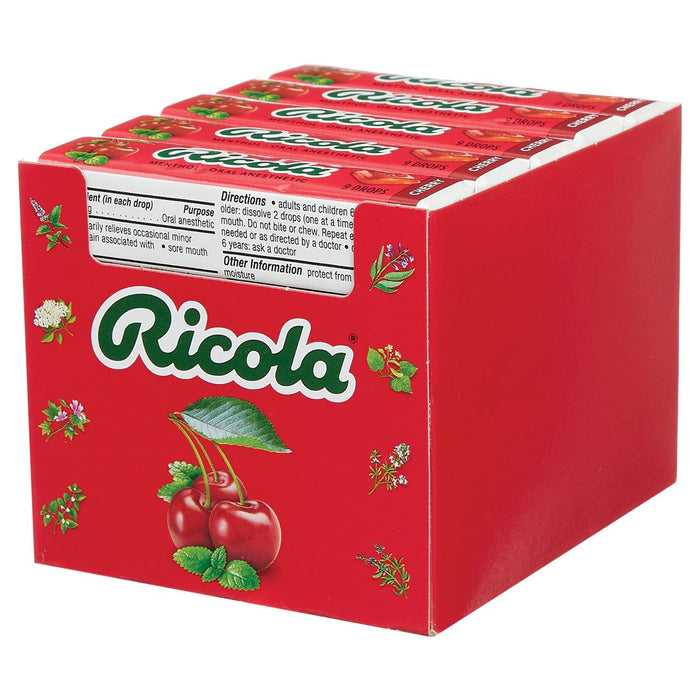 Ricola - Cherry Throat Drops 9 Lozenges - 20 Packs