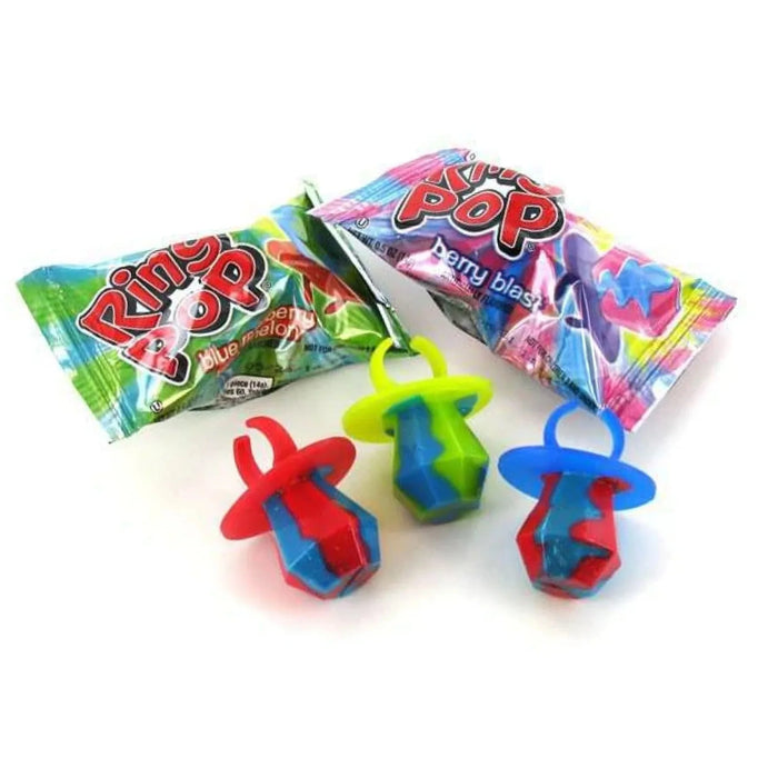 Ring Pop - Twisted Assorted Fruit Flavour Lollipops - 24 x 14g