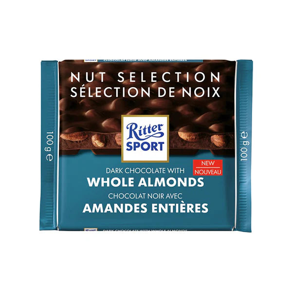 Ritter Sport - Dark Chocolate With Whole Almonds - 11 x 100g