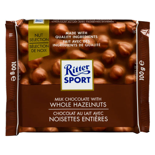 Ritter Sport - Milk Chocolate With Whole Hazelnuts - 10 x 100g