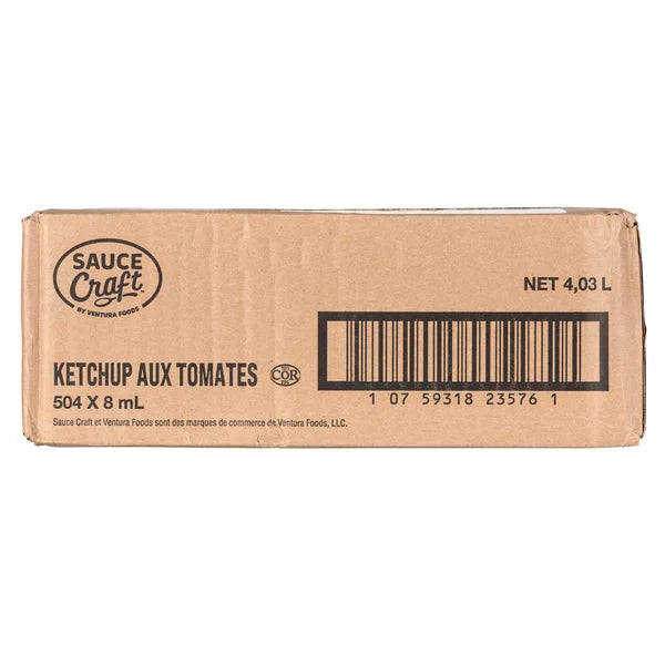 Sauce Craft - Porciones de Kétchup de Tomate - 500 x 8 ml