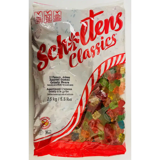 Scholtens - Assorted Gummy Grizzly Bears Bulk - 4 x 2.5 Kg