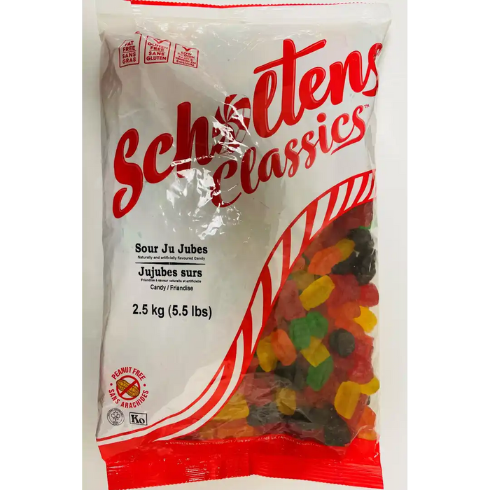 Scholtens - Sour Ju Jubes Bulk Halal Gummy Candy - 2.5 Kg