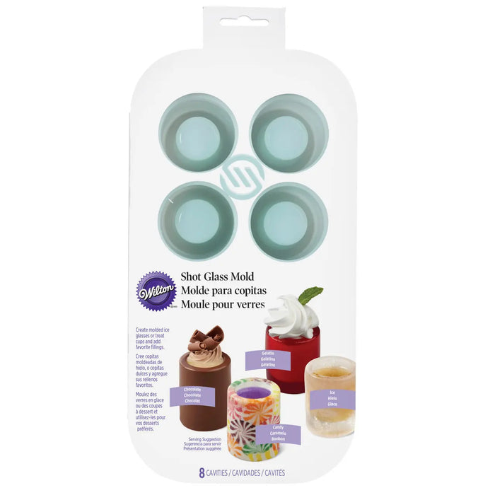 Wilton - Round Silicone Shot Glass Mold 8 Cavity - Each