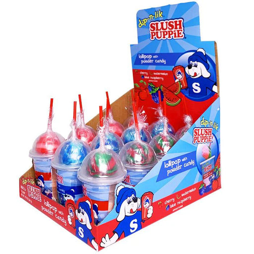 Slush Puppie - Dip-N-Lik Lollipop With Powder Candy - 12 x 47g