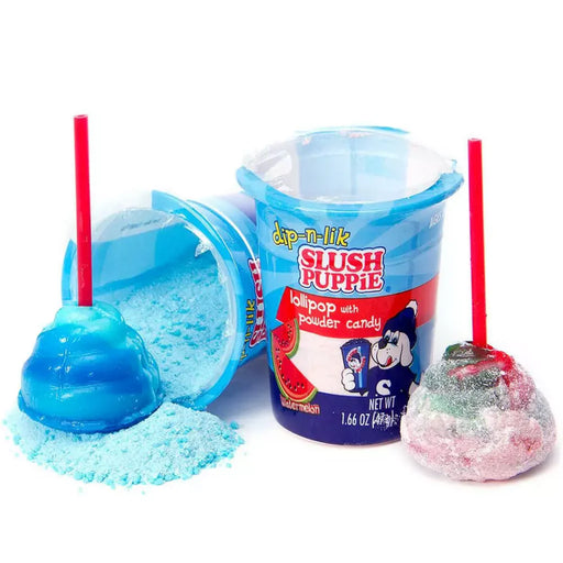 Slush Puppie - Dip-N-Lik Lollipop With Powder Candy - 12 x 47g