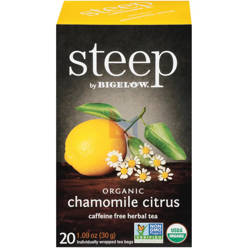 Steep By Bigelow - Organic Chamomile Citrus Herbal Tea Bags - 20/Box