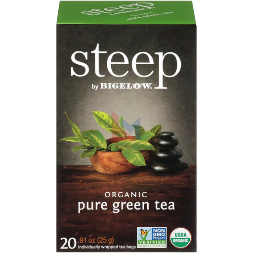 Steep By Bigelow - Organic Pure Green Tea Bags - 20/Box