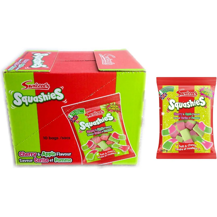 Swizzels - Squashies Cherry & Apple Flavour 160g - 10 Bags