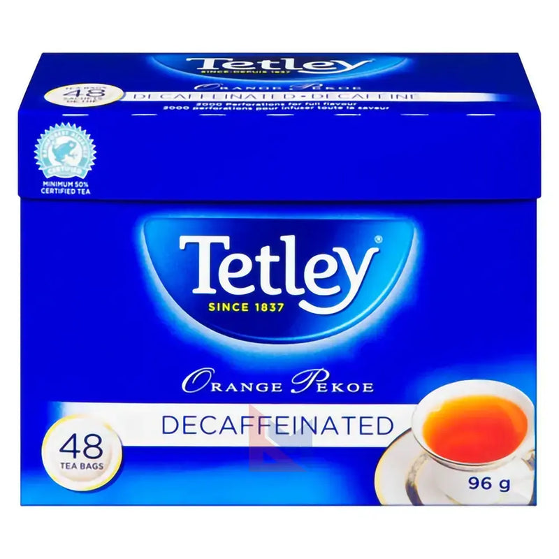 Tetley - Té naranja pekoe descafeinado - 48 por paquete