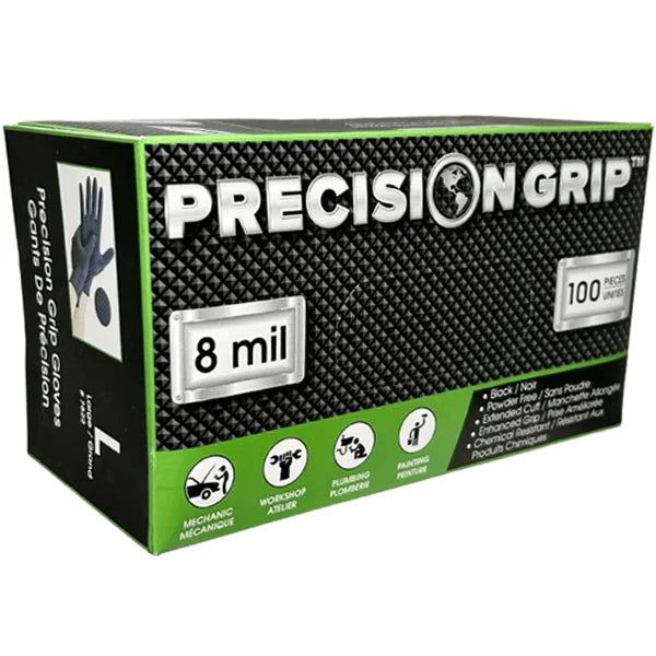 Guantes de nitrilo Touch Flex, negros, pequeños, sin polvo, 5 milésimas, 10 x 100/caja
