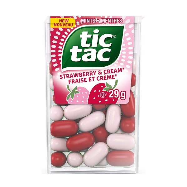 Tic Tac - Strawberry & Cream Mints - 12 x 29g