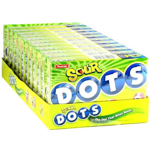 Tootsie - Dots Assorted Sour Flavored Gumdrops Theatre Box 6 Oz - 12 x 170g