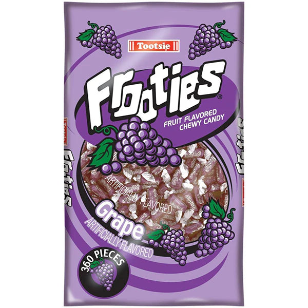 Tootsie Roll - Frooties Grape Chewy Candy 360 Pieces - 12 Packs