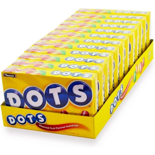 Tootsie - Dots Assorted Fruit Flavored Gumdrops Theatre Box 6.5 Oz - 12 x 184g