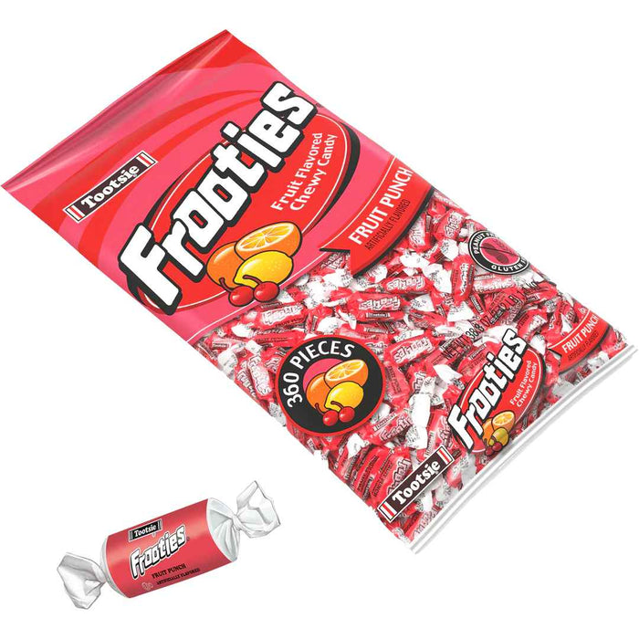 Tootsie Roll - Frooties Fruit Punch Chewy Candy 360 Pieces 38.8 Oz - 12 Bags