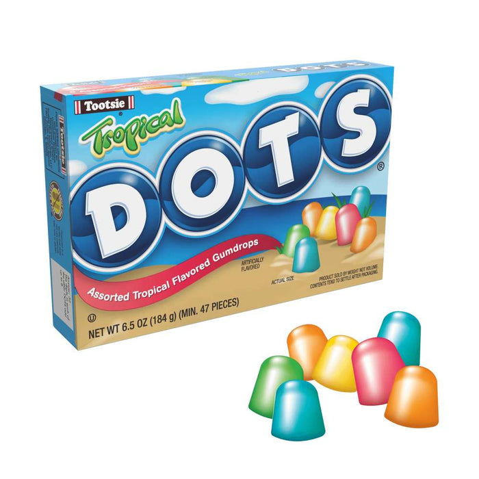 Tootsie Tropical Dots Assorted Gumdrops Candy 6.5 Oz 12 x 184g