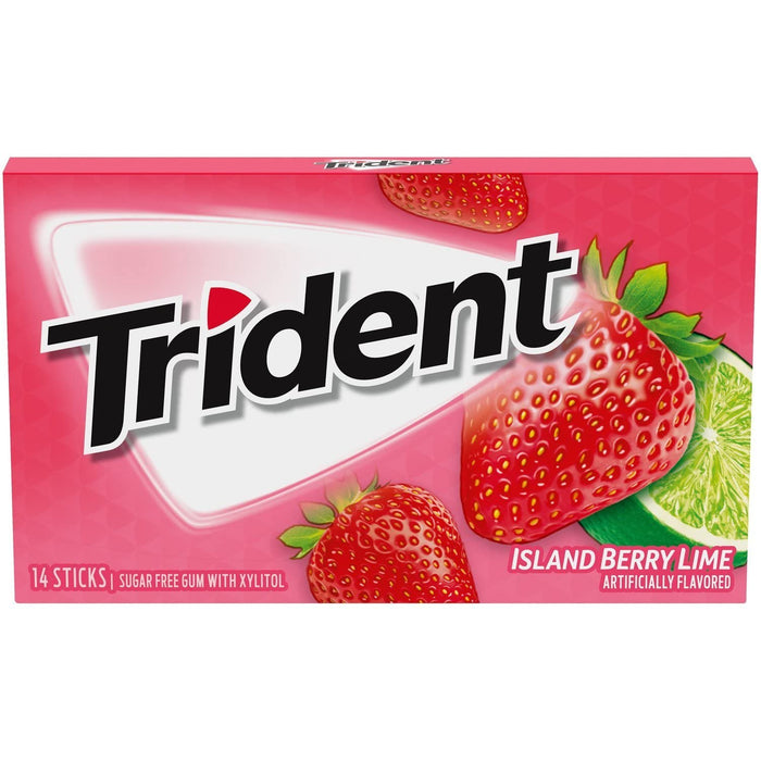 Trident - Island Berry Lime Sugar Free Gum Superpak 14 Sticks