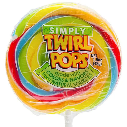 Twirl Pops - Rainbow Swirl Lollipops - 12 x 42g