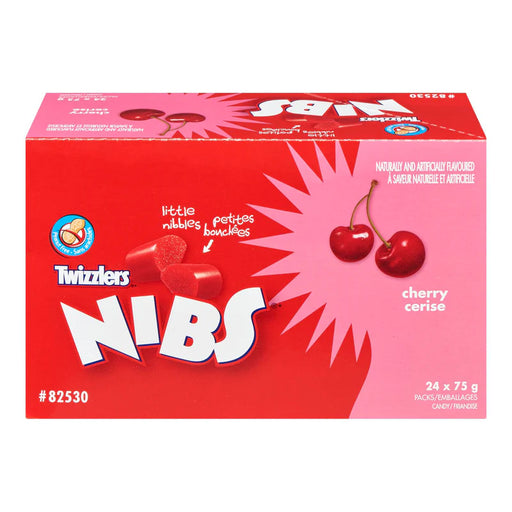 Twizzlers - Nibs Cherry Candy - 24 x 75g