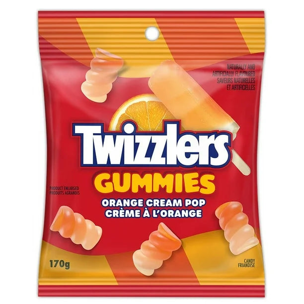 Twizzlers - Gummies Orange Cream Pop Gummy Candy - 170g