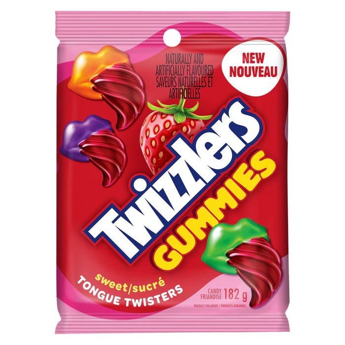 Twizzlers Gummies Sweet Tongue Twisters Gummy Candy 182g