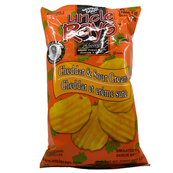 Tío Ray's - Queso Cheddar y Crema Agria - 10 x 130g