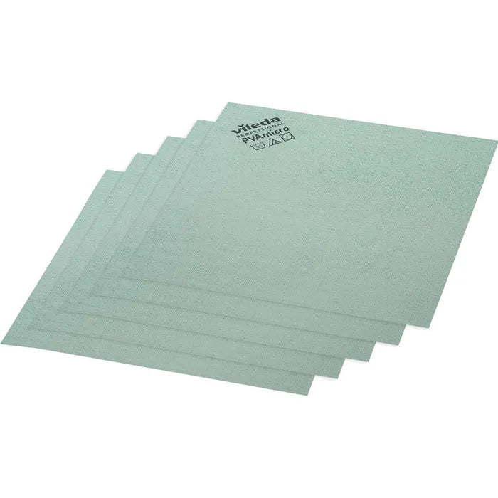 Vileda Professional - PVAmicro 38 x 35cm Microfiber Cloth Green - 5/Pack