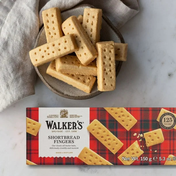 Walkers - Galletas de mantequilla Shortbread con forma de dedo - 3 x 150g