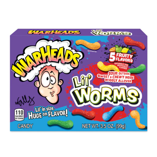 Warheads Lil Worms Theatre Box 12 x 99g