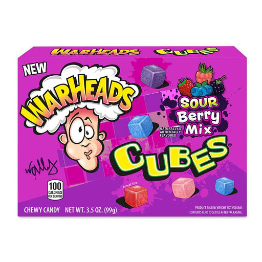 Warheads Sour Berry Mix Cubes Theatre Box 12 x 99g