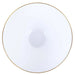 White Plastic Salad Bowls With Gold Rim 112 Oz - Each