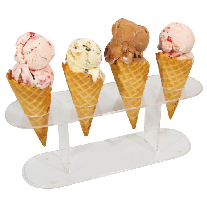 Winco - Soporte para conos de helado con 4 ranuras (unidad única)