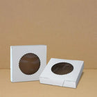 Caja para tartas con ventana pegada de 8
