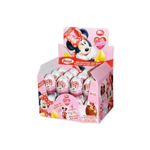 Zaini - Disney Minnie Mouse Surprise Chocolate Eggs - 24 x 20g