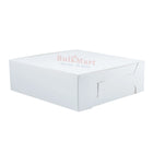 Caja para tartas de 23 x 23 x 6,3 cm, color blanco, paquete de 200